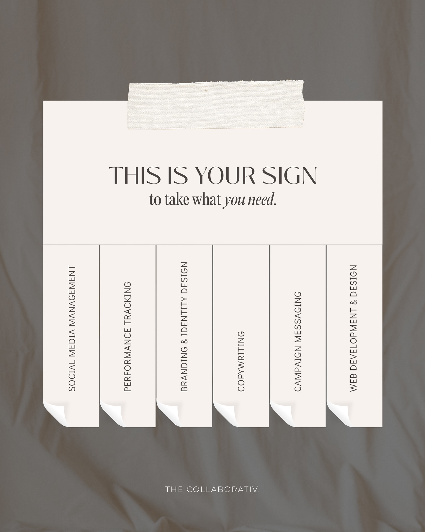 Growth looks different for every brand 🚀

Whether it’s compelling copy, seamless campaigns or a stronger digital presence - take what you need, we’ll do the rest! 

✉️ hello.thecollaborativ@gmail.com